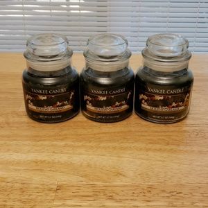 Three small Yankee Candle jars